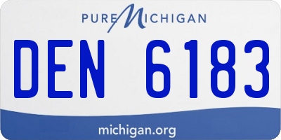 MI license plate DEN6183