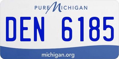 MI license plate DEN6185
