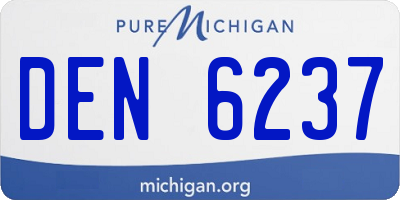 MI license plate DEN6237