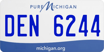 MI license plate DEN6244