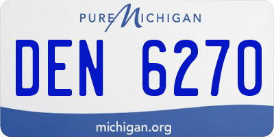 MI license plate DEN6270