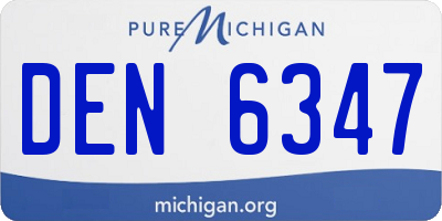 MI license plate DEN6347