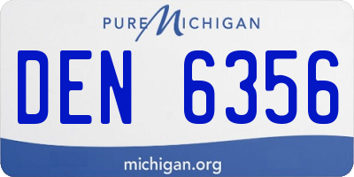 MI license plate DEN6356