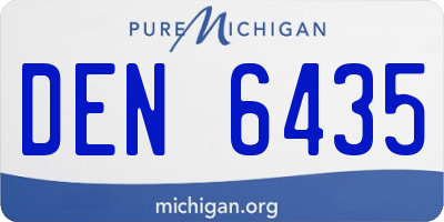 MI license plate DEN6435