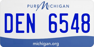 MI license plate DEN6548