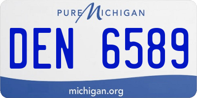 MI license plate DEN6589