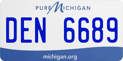 MI license plate DEN6689