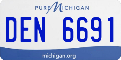 MI license plate DEN6691