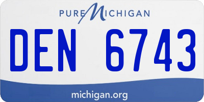 MI license plate DEN6743