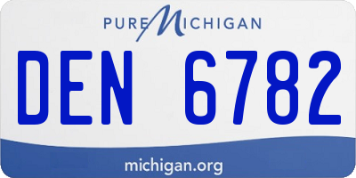MI license plate DEN6782