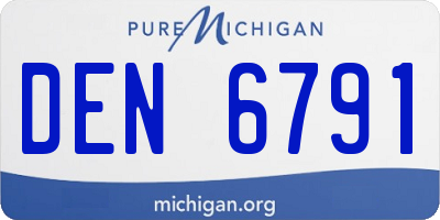 MI license plate DEN6791