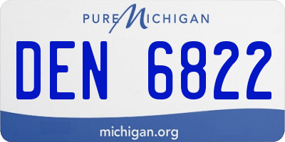MI license plate DEN6822