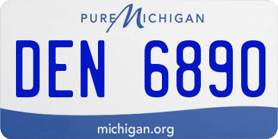 MI license plate DEN6890