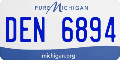MI license plate DEN6894