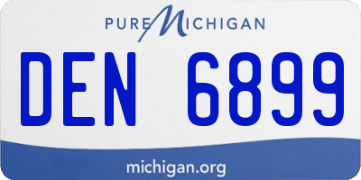 MI license plate DEN6899