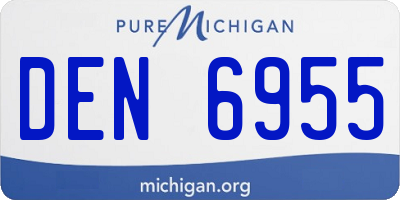 MI license plate DEN6955