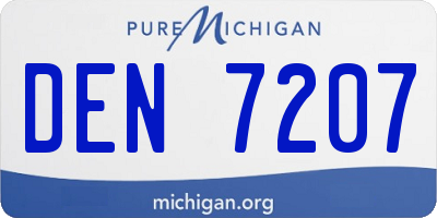 MI license plate DEN7207