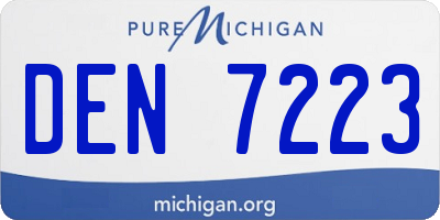 MI license plate DEN7223