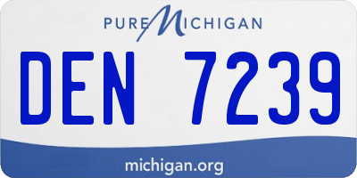 MI license plate DEN7239