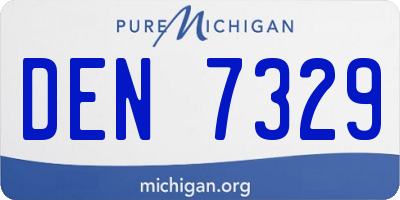 MI license plate DEN7329