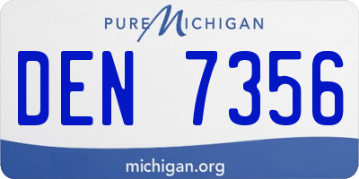 MI license plate DEN7356