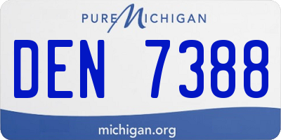 MI license plate DEN7388