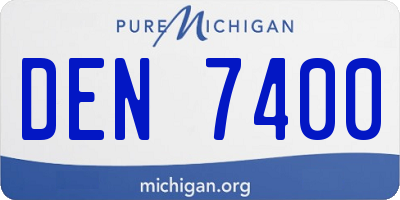 MI license plate DEN7400