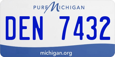 MI license plate DEN7432