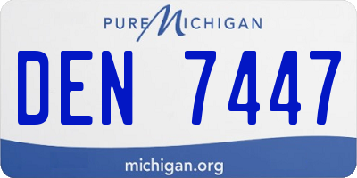 MI license plate DEN7447