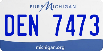 MI license plate DEN7473