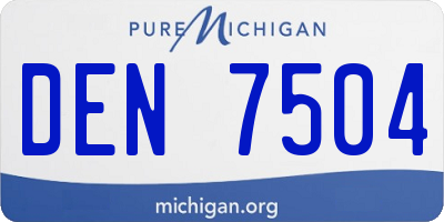 MI license plate DEN7504