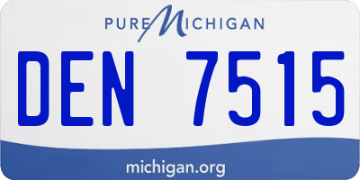 MI license plate DEN7515