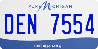 MI license plate DEN7554