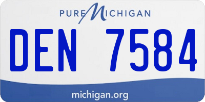MI license plate DEN7584