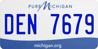 MI license plate DEN7679