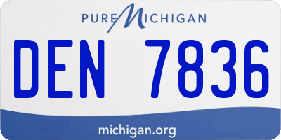 MI license plate DEN7836
