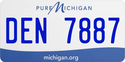 MI license plate DEN7887
