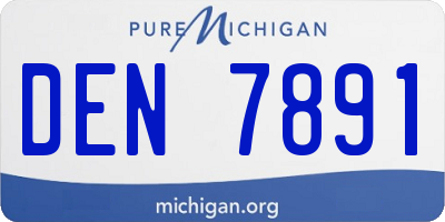 MI license plate DEN7891