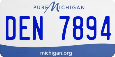 MI license plate DEN7894