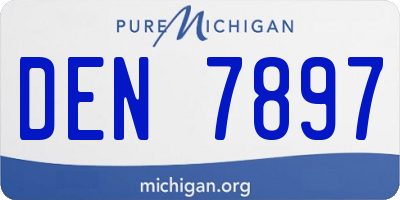 MI license plate DEN7897