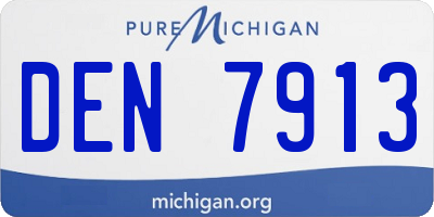 MI license plate DEN7913