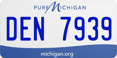 MI license plate DEN7939