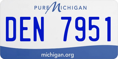 MI license plate DEN7951