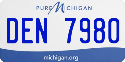 MI license plate DEN7980