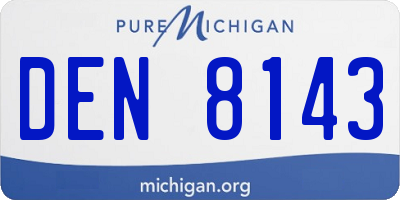 MI license plate DEN8143