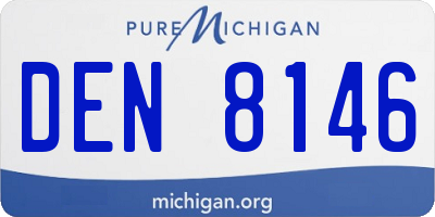 MI license plate DEN8146