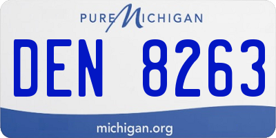 MI license plate DEN8263