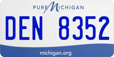 MI license plate DEN8352