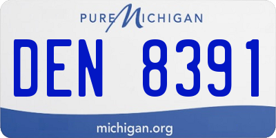 MI license plate DEN8391