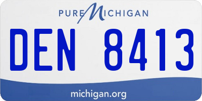 MI license plate DEN8413